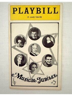 Opening Night Musical Jubilee Playbill Nov 1975 St James Theatre Lillian Gish Ra